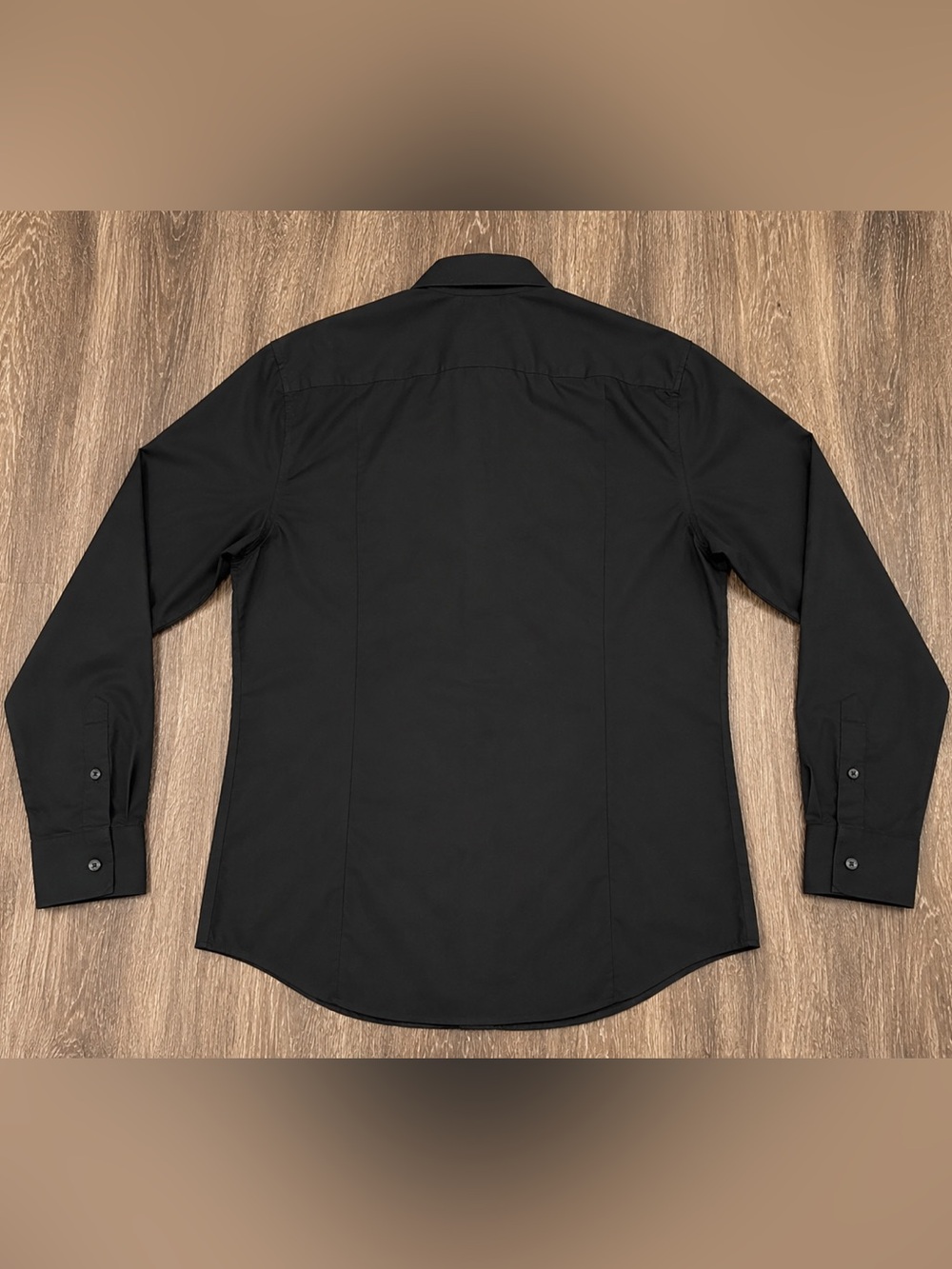 DOLCE ROMA MEN’S BLACK BUTTON DOWN DRESS SHIRT | LARGE 18-18.5 34/35 | NWT - Picture 6 of 8